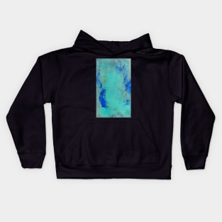 Abstract Turquoise Painting Kids Hoodie